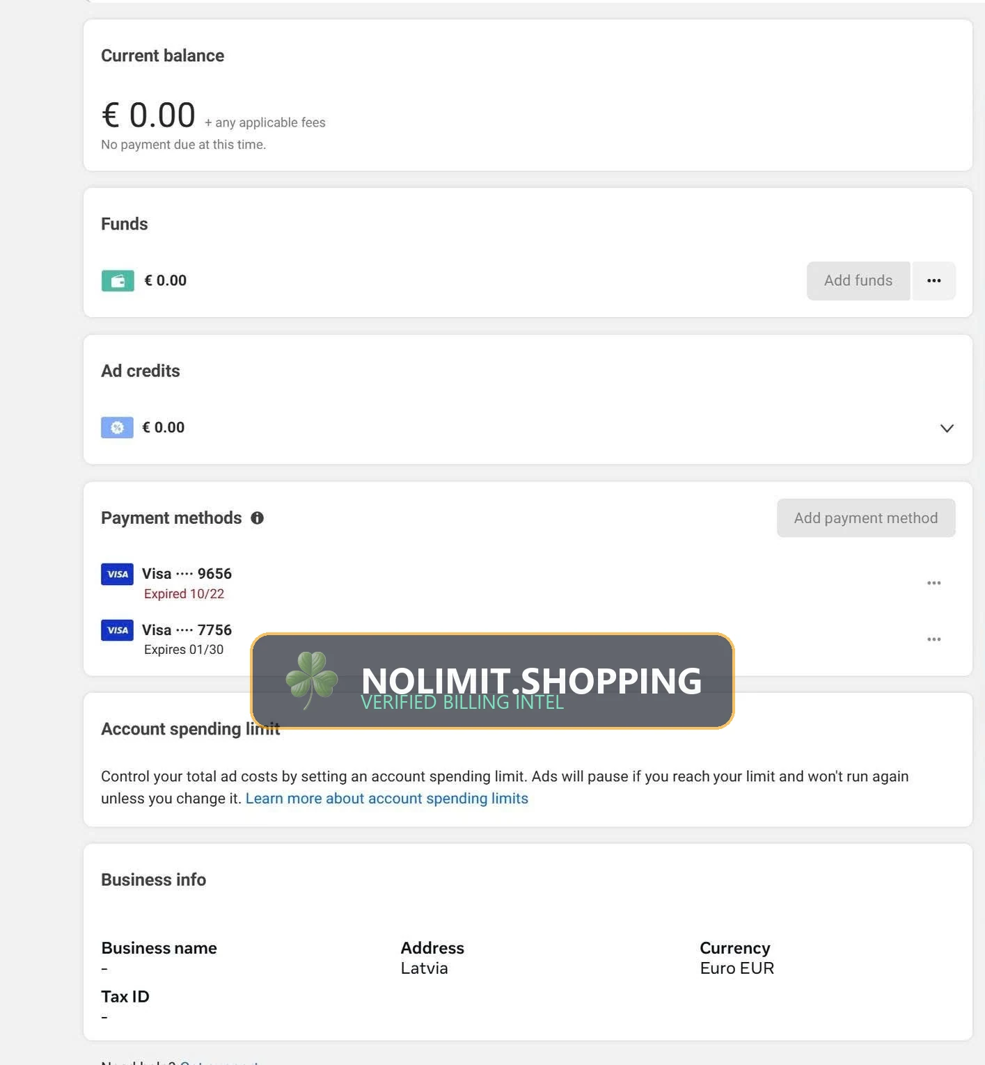 Corporate business entity isolation and multi-card payment governance on European EUR ad accounts